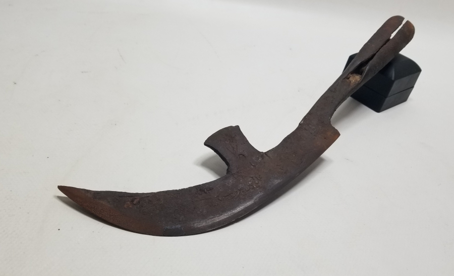 MEŞHUR BURSALI EMİN USTA YAPIMI NADİR TİPTE ÜZERİ OSMANLICA YAZILI BURSA İŞİ TIRPAN