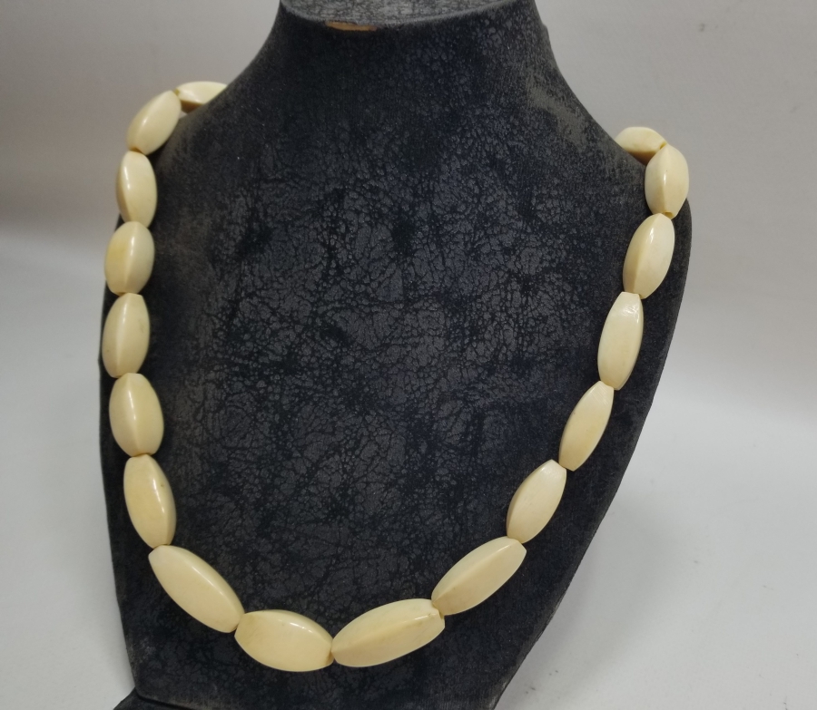 OSMANLI DÖNEMİ EL YAPIMI FİLDİŞİ GERDANLIK