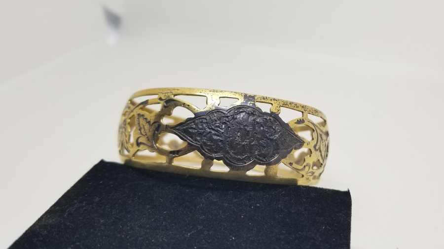 GÜMÜŞ ÜZERİ ALTIN VERMEYLİ OSMANLI DÖNEMİ BİLEZİK - BİLEKLİK