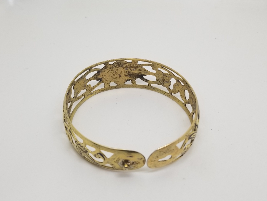 GÜMÜŞ ÜZERİ ALTIN VERMEYLİ OSMANLI DÖNEMİ BİLEZİK - BİLEKLİK