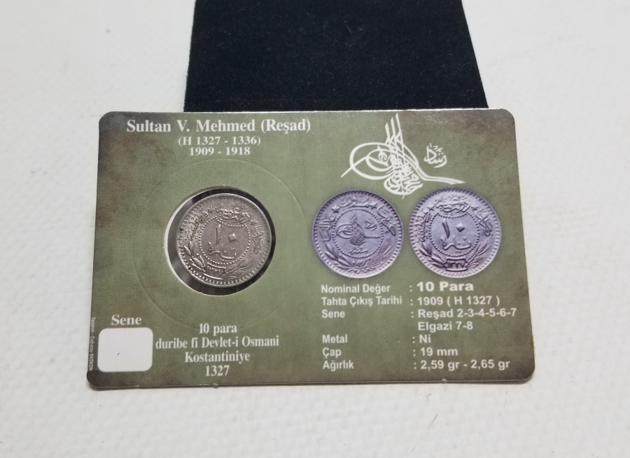 MEHMET REŞAT HAN DÖNEMİ KOLEKSİYONLUK NİKEL 10 PARA
