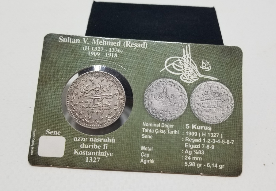 SULTAN MEHMET REŞAD HAN DÖNEMİ GÜMÜŞ 5 KURUŞ MECİDİYE