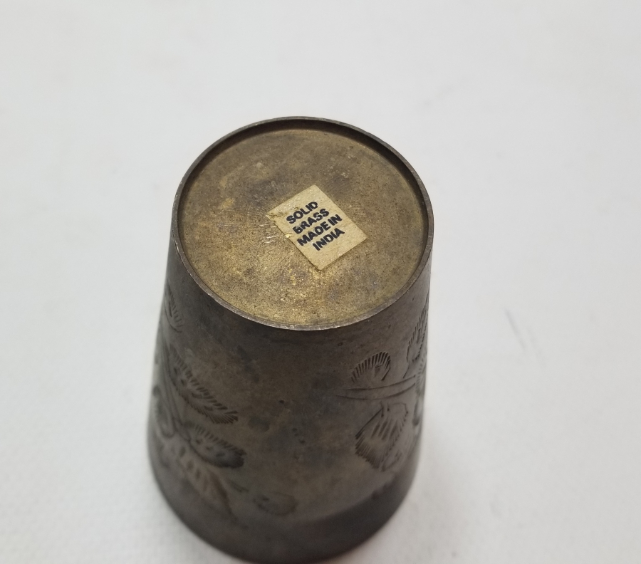 ÜZERİ KALEM İŞÇİLİKLİ HAC HATIRASI ANTİKA ŞERBET BARDAĞI