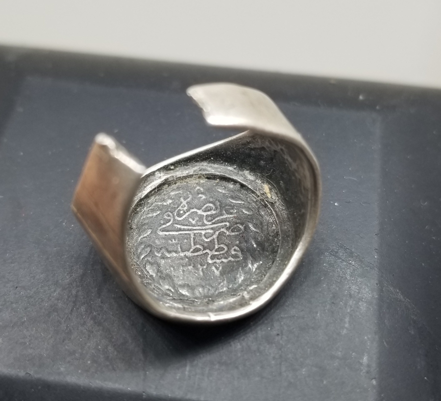 OSMANLI PARASINDAN YAPILMIŞ ÖZEL YAPIM GÜMÜŞ YÜZÜK
