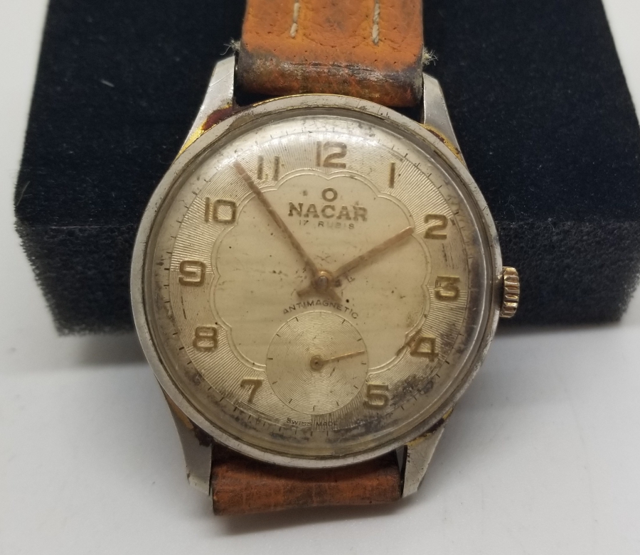 NACAR MARKA KURMALI ANTİKA KOL SAATİ