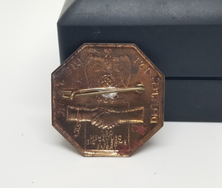 ALMAN NSDAP 1934 YILI PROPAGANDA ROZETİ