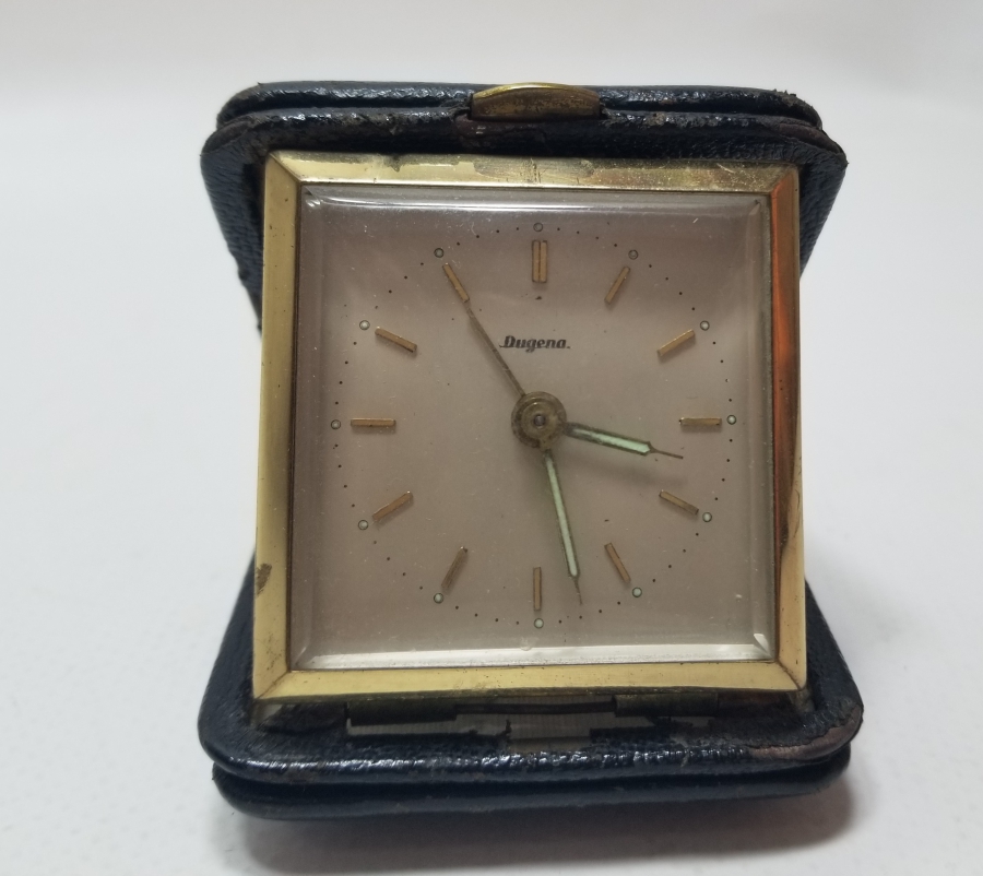 DUGENA MARKA ANTİKA KURMALI SEYAHAT SAATİ