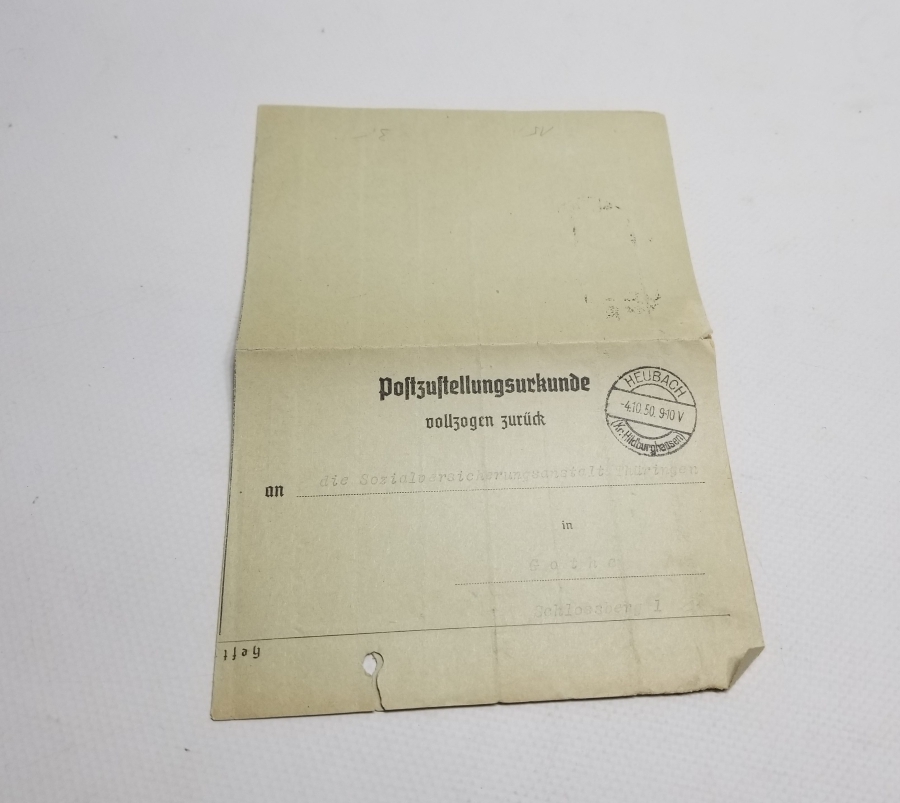 1950 TARİHLİ ALMAN EFEMERA