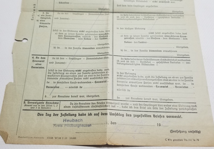 1950 TARİHLİ ALMAN EFEMERA