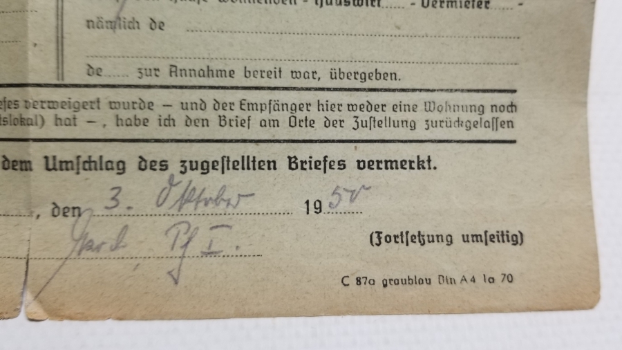 1950 TARİHLİ ALMAN EFEMERA