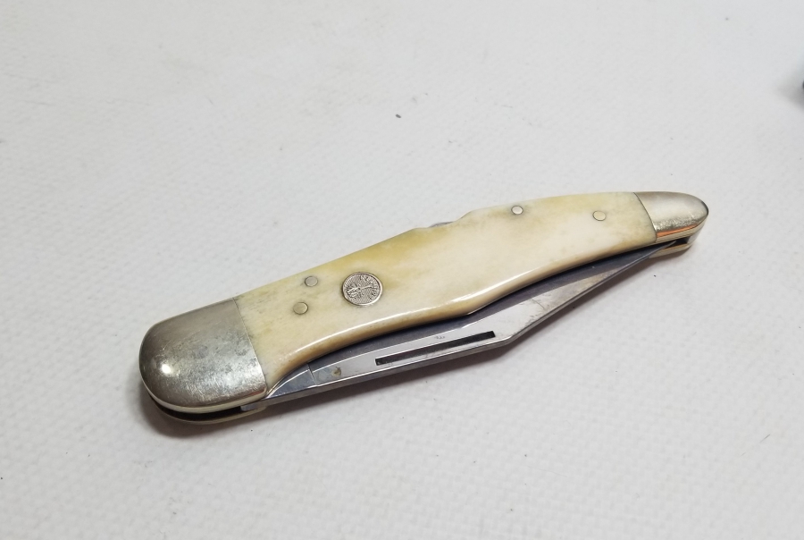 KEMİK SAPLI BÜYÜK BOY ANTİKA ÇAKI