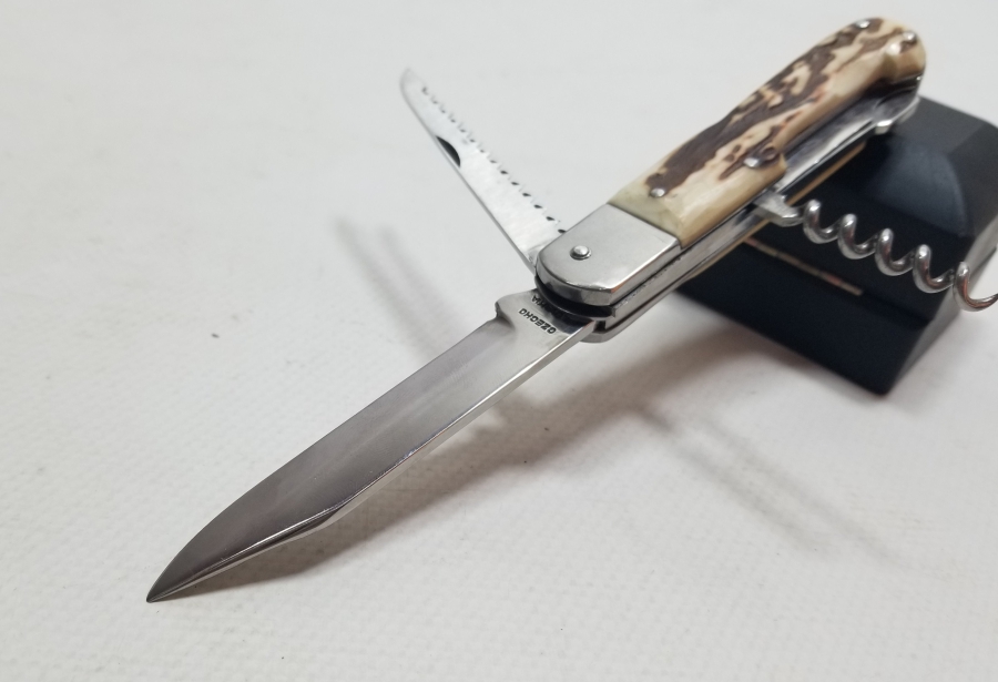 GEYİK BOYNUZU SAPLI ÇOK AMAÇLI ANTİKA ÇAKI