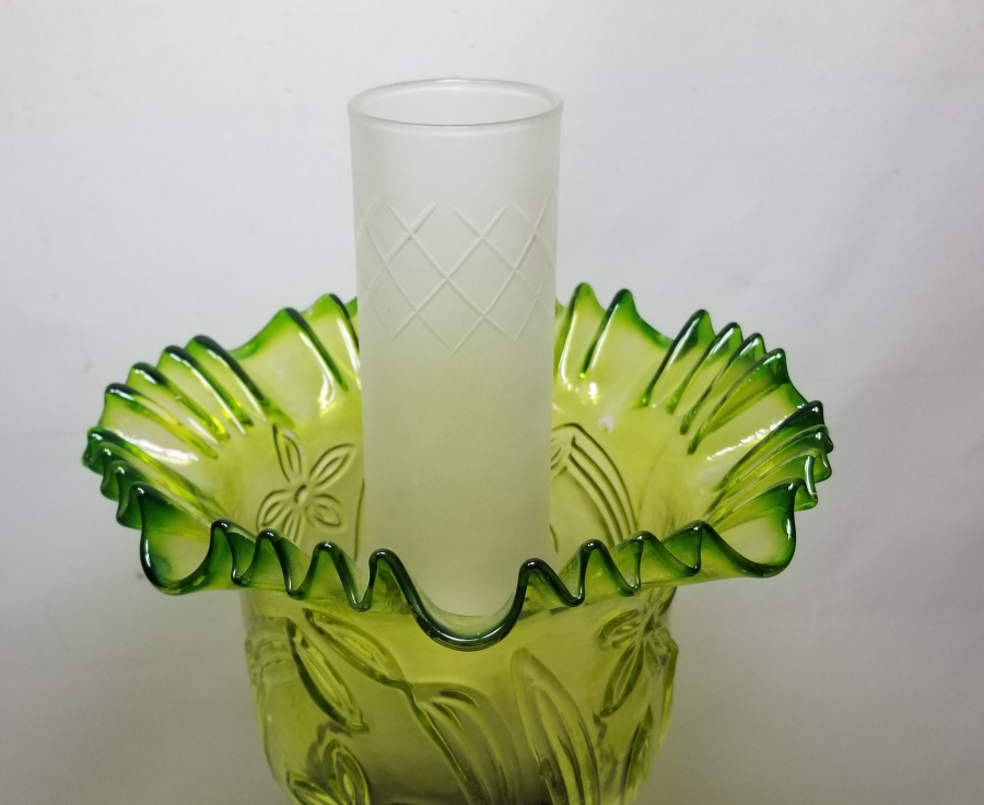 ANTİKA FRANSIZ GAZ LAMBASI FORMUNDA GECE LAMBASI