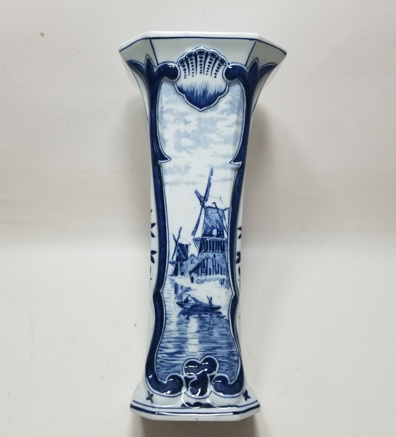 DELFT MARKA HOLLANDA YAPIMI ANTİKA PORSELEN VAZO