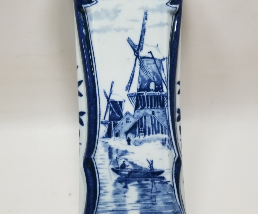 DELFT MARKA HOLLANDA YAPIMI ANTİKA PORSELEN VAZO