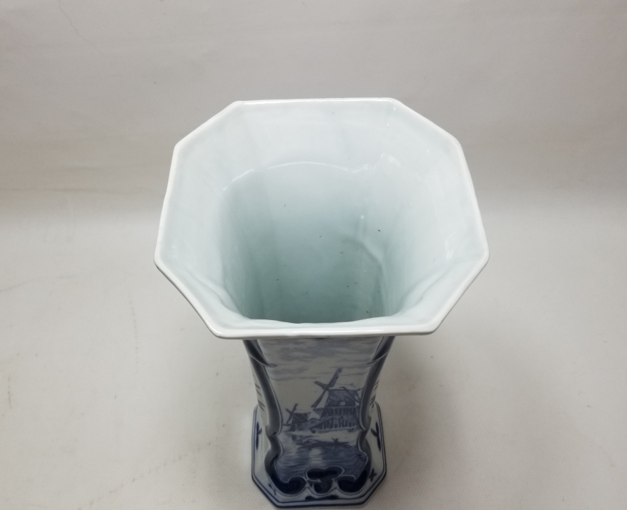 DELFT MARKA HOLLANDA YAPIMI ANTİKA PORSELEN VAZO