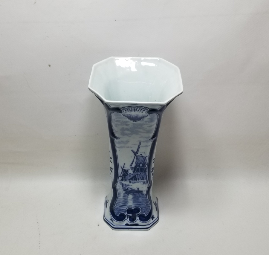 DELFT MARKA HOLLANDA YAPIMI ANTİKA PORSELEN VAZO