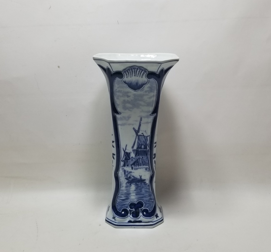 DELFT MARKA HOLLANDA YAPIMI ANTİKA PORSELEN VAZO