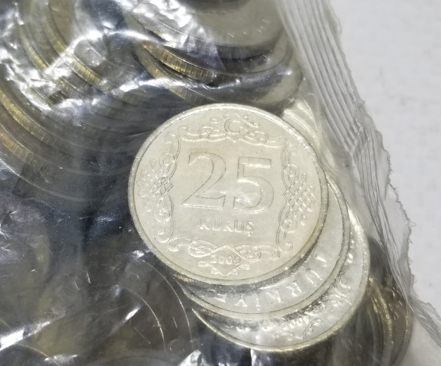 2009 YILI AÇILMAMIŞ DARPHANE PAKETİNDE KOLEKSİYONLUK 25 KURUŞLAR