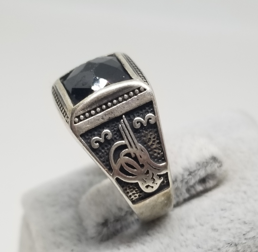 OSMANLI DEVLET ARMALI VE TUĞRALI GÜMÜŞ YÜZÜK