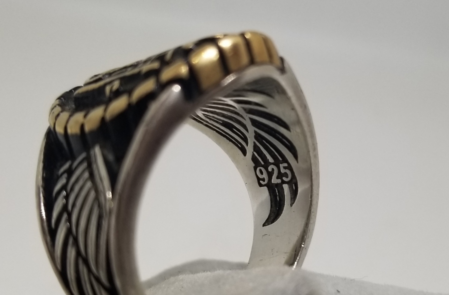 OSMANLICA "EDEB YA HU" YAZILI GÜMÜŞ YÜZÜK