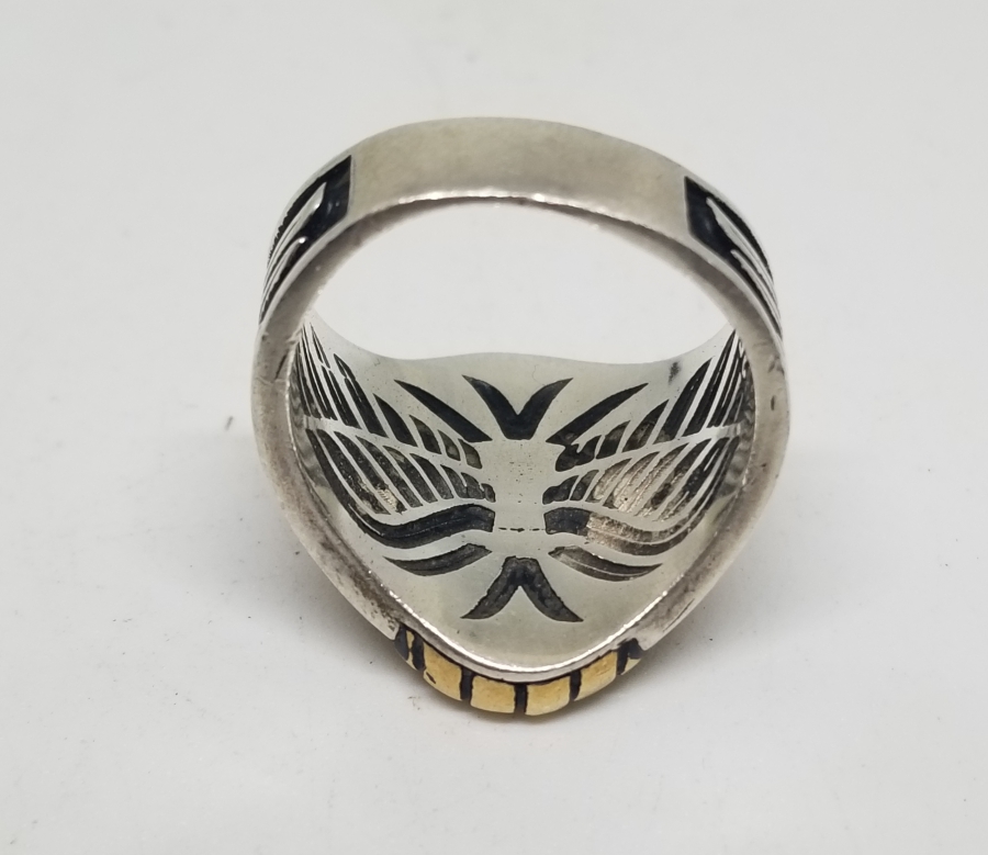 OSMANLICA "EDEB YA HU" YAZILI GÜMÜŞ YÜZÜK