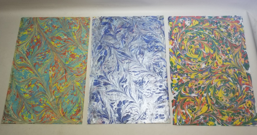 3 ADET EL YAPIMI EBRU HAT