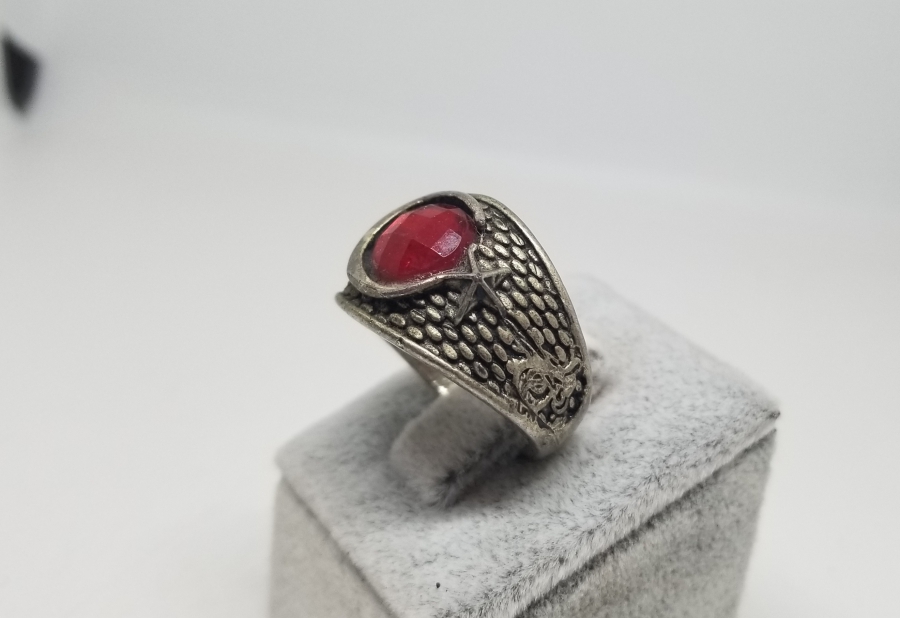 GÜMÜŞ KAPLAMA AY YILDIZLI BİJUTERİ YÜZÜK