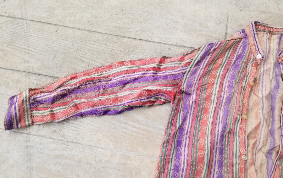 OSMANLI DÖNEMİ NADİR İPEKLİ YAKASIZ ERKEK GÖMLEĞİ - GÖYNEK