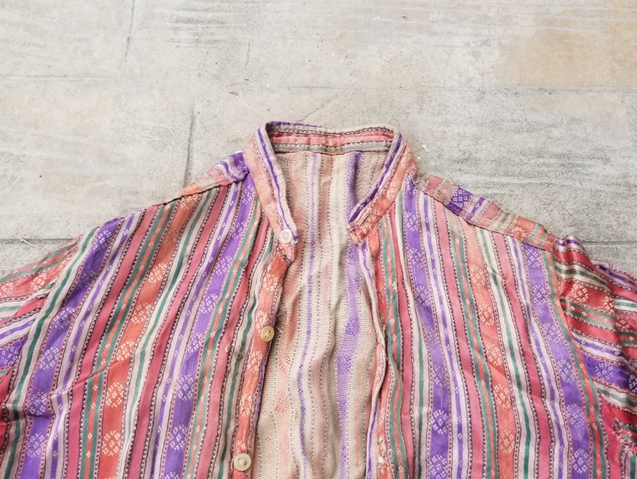 OSMANLI DÖNEMİ NADİR İPEKLİ YAKASIZ ERKEK GÖMLEĞİ - GÖYNEK