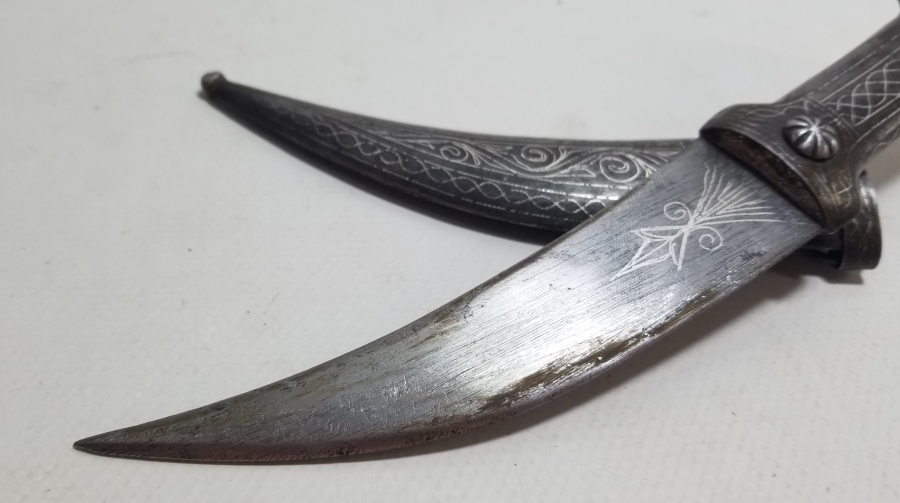 KOFGARİ İŞÇİLİKLİ OSMANLI DÖNEMİ ÇOK NADİR BURSA YAPIMI DERVİŞ HANÇERİ