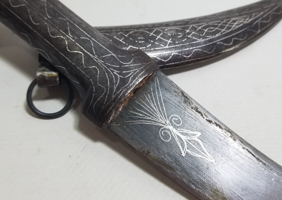 KOFGARİ İŞÇİLİKLİ OSMANLI DÖNEMİ ÇOK NADİR BURSA YAPIMI DERVİŞ HANÇERİ