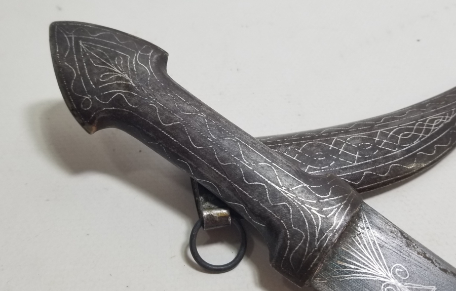 KOFGARİ İŞÇİLİKLİ OSMANLI DÖNEMİ ÇOK NADİR BURSA YAPIMI DERVİŞ HANÇERİ