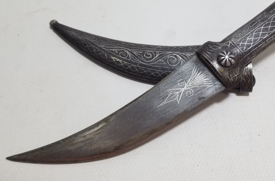 KOFGARİ İŞÇİLİKLİ OSMANLI DÖNEMİ ÇOK NADİR BURSA YAPIMI DERVİŞ HANÇERİ