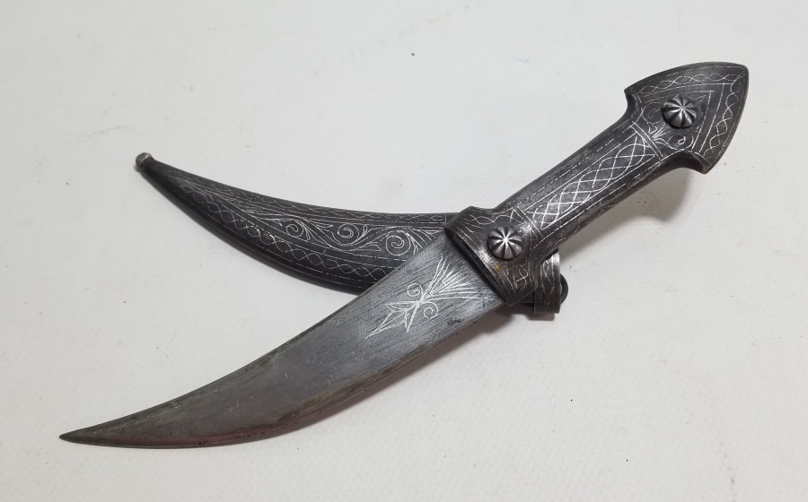 KOFGARİ İŞÇİLİKLİ OSMANLI DÖNEMİ ÇOK NADİR BURSA YAPIMI DERVİŞ HANÇERİ