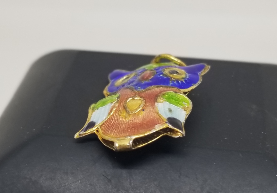 ÜZERİ MİNE İŞÇİLİKLİ ANTİKA KOLYE UCU