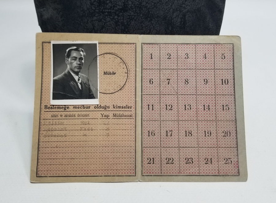 2. DÜNYA SAVAŞI DÖNEMİ NADİR EKMEK KARNESİ