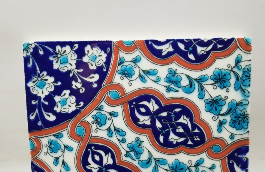 EL BOYAMA İŞÇİLİKLİ ANTİKA KÜTAHYA KARO