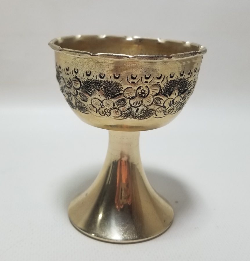 GÜMÜŞ KAPLAMA KABARTMA İŞÇİLİKLİ ANTİKA MUMLUK