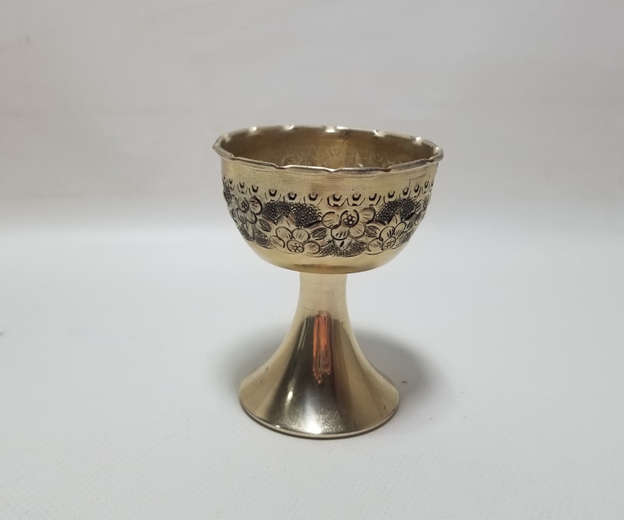 GÜMÜŞ KAPLAMA KABARTMA İŞÇİLİKLİ ANTİKA MUMLUK