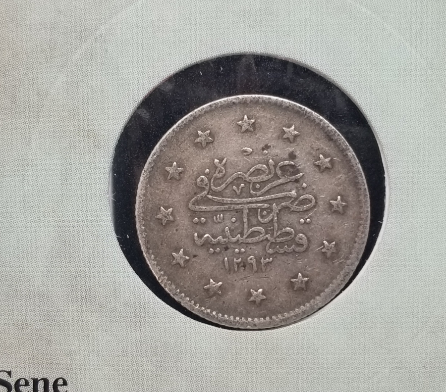 SULTAN ABDÜLHAMİD DÖNEMİ GÜMÜŞ 2 KURUŞ MECİDİYE