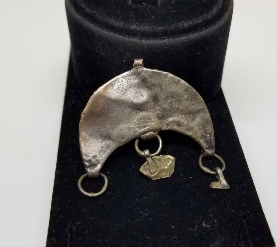 HİLAL FORMUNDA YAPILMIŞ OSMANLI DÖNEMİ GÜMÜŞ KOLYE - GERDANLIK PARÇASI