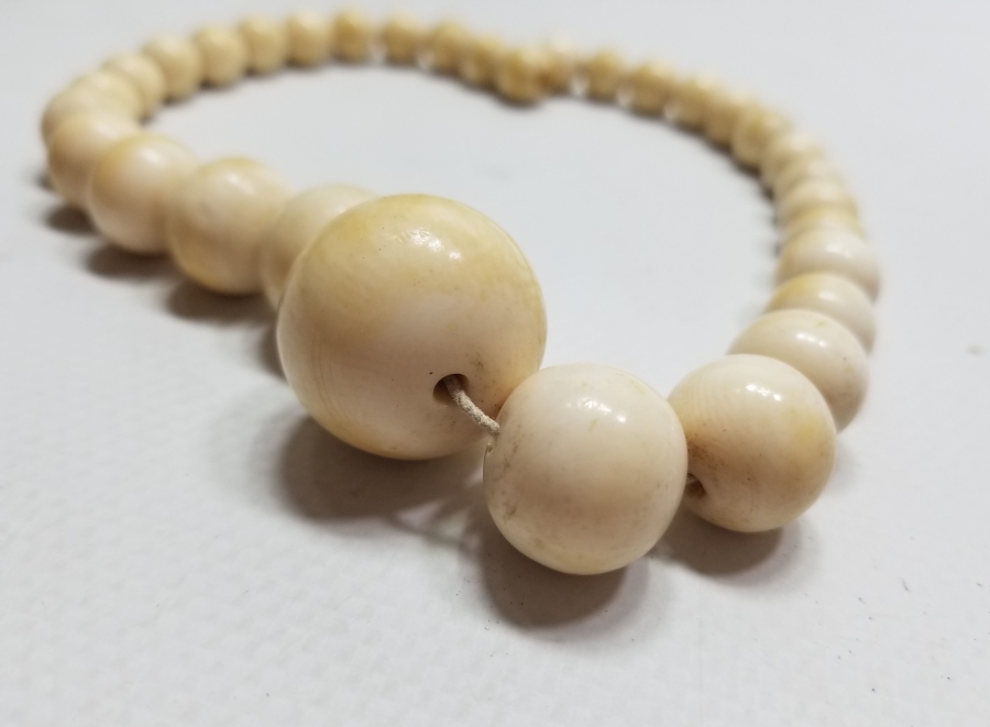 OSMANLI DÖNEMİ EL YAPIMI FİLDİŞİ GERDANLIK