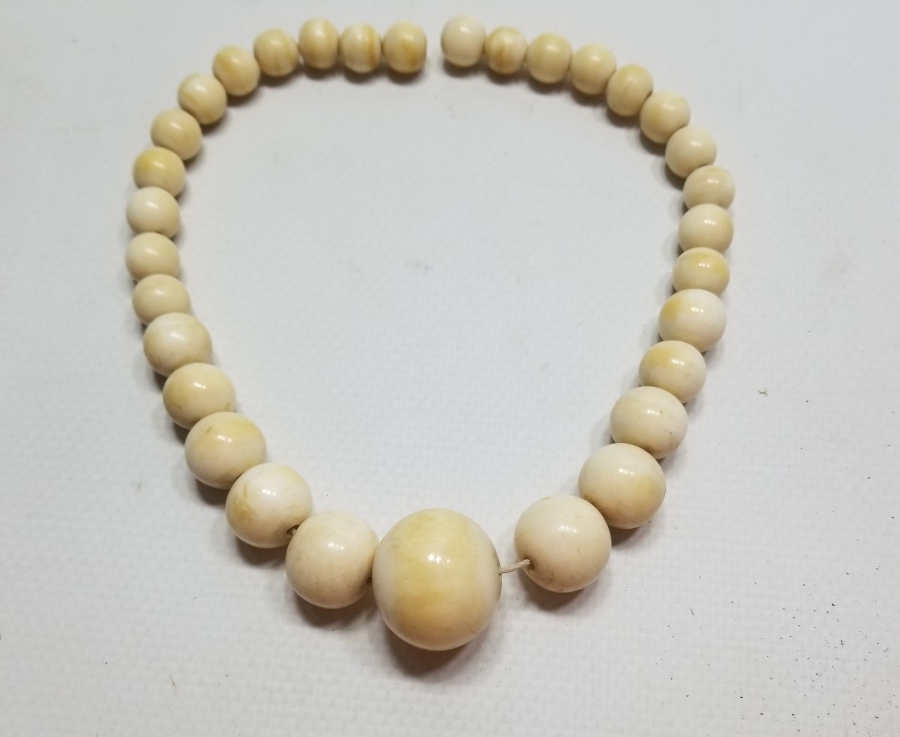 OSMANLI DÖNEMİ EL YAPIMI FİLDİŞİ GERDANLIK