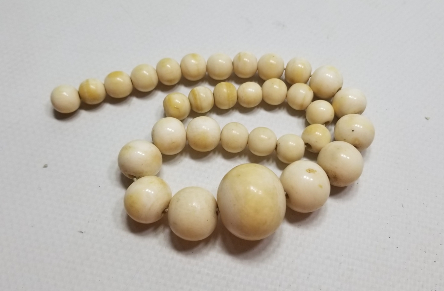 OSMANLI DÖNEMİ EL YAPIMI FİLDİŞİ GERDANLIK