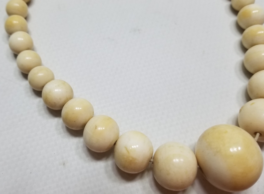 OSMANLI DÖNEMİ EL YAPIMI FİLDİŞİ GERDANLIK