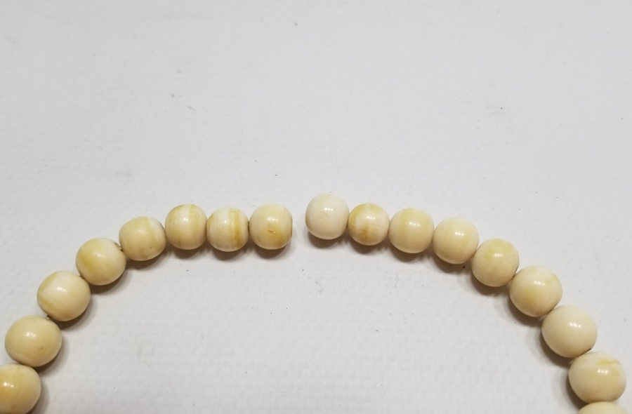 OSMANLI DÖNEMİ EL YAPIMI FİLDİŞİ GERDANLIK