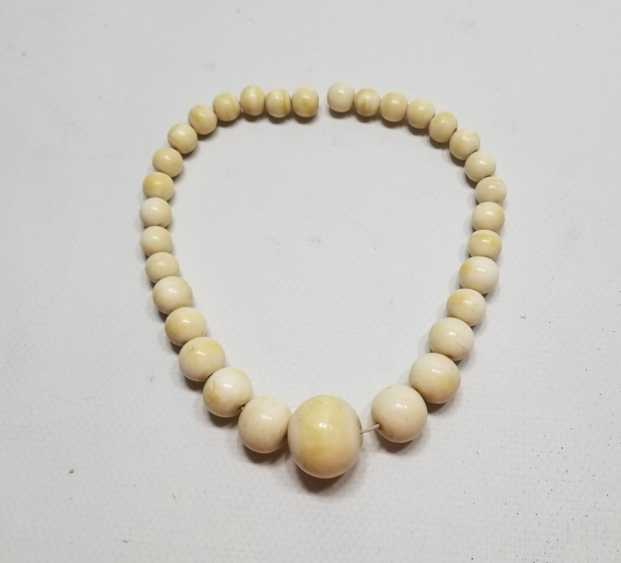 OSMANLI DÖNEMİ EL YAPIMI FİLDİŞİ GERDANLIK