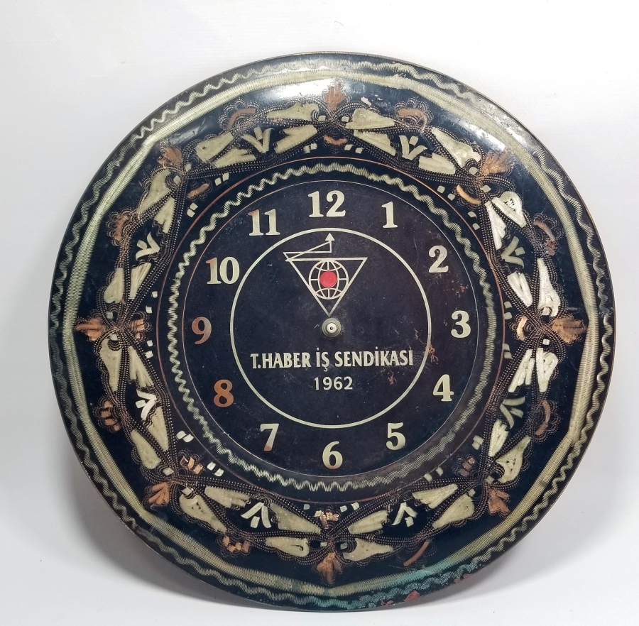 EL YAPIMI ERZİNCAN İŞİ BAKIR DUVAR SAATİ