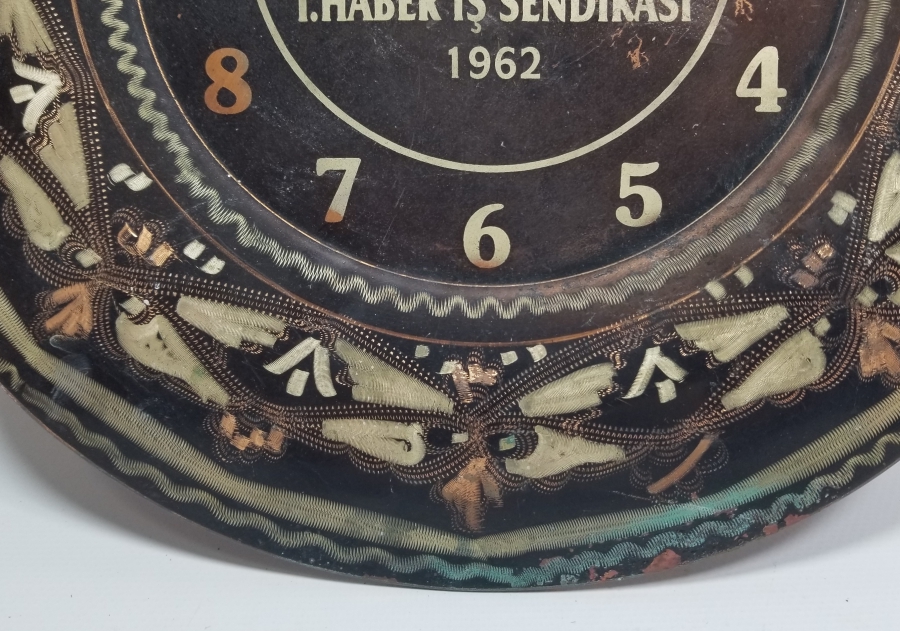 EL YAPIMI ERZİNCAN İŞİ BAKIR DUVAR SAATİ